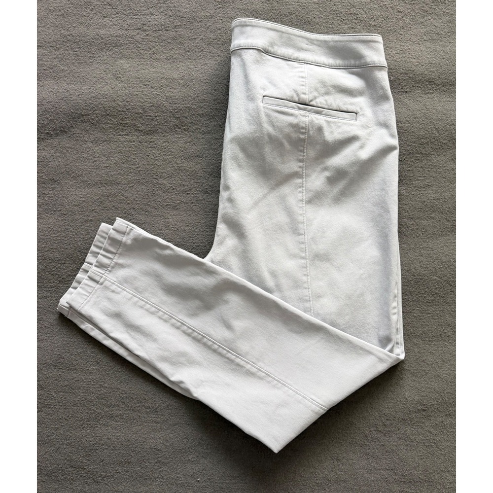 Loft Outlet Women Light Gray Skinny Ankle Seamed Front Pants Size 14 High Rise